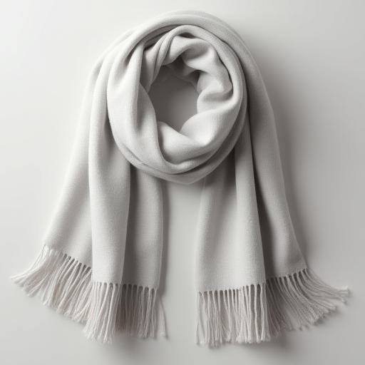 Cashmere fringed scarf