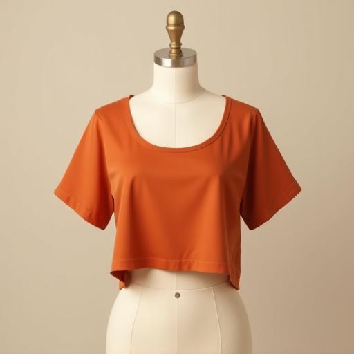 Recycled cotton crop top