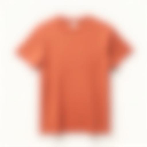 Organic cotton tee in clay hue